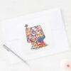Peanuts___Snoopy_&_Woodstock_Rainbow_Paint_Square_Sticker_3 Peanuts Snoopy Woodstock Rainbow Paint Square Sticker