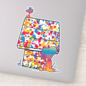 Peanuts___Snoopy_&_Woodstock_Rainbow_Paint_Sticker_9 Peanuts Snoopy Woodstock Rainbow Paint Sticker