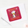 Peanuts___Snoopy_&_Woodstock_Santa_Claus_Hug_Square_Sticker_3 Peanuts Snoopy Woodstock Santa Claus Hug Square Sticker