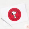 Peanuts___Snoopy___Merry_Christmas_Classic_Round_Sticker_3 Peanuts Snoopy Merry Christmas Classic Round Sticker