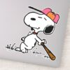 Peanuts Snoopy At Bat Sticker