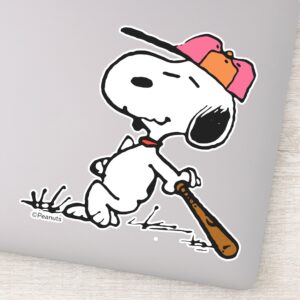 Peanuts Snoopy At Bat Sticker