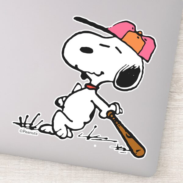 Peanuts Snoopy At Bat Sticker