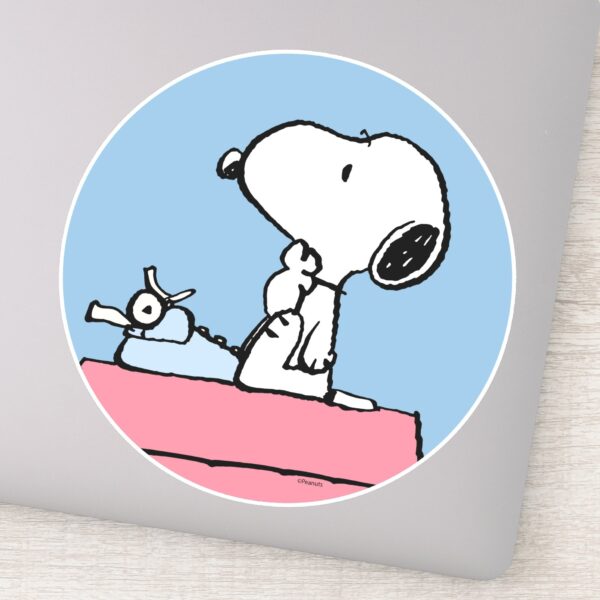 Peanuts___Snoopy_at_the_Typewriter_Sticker_9 Peanuts Snoopy At The Typewriter Sticker 9