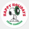 Peanuts___Snoopy_for_the_Holidays_Classic_Round_Sticker_1 Peanuts Snoopy For The Holidays Classic Round Sticker 1