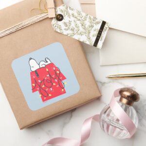 Peanuts___Snoopy's_Holiday_Dreamer_Square_Sticker_5 Peanuts Snoopys Holiday Dreamer Square Sticker