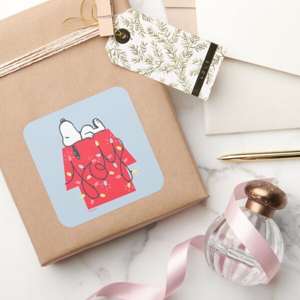 Peanuts___Snoopy's_Holiday_Dreamer_Square_Sticker_5 Peanuts Snoopys Holiday Dreamer Square Sticker