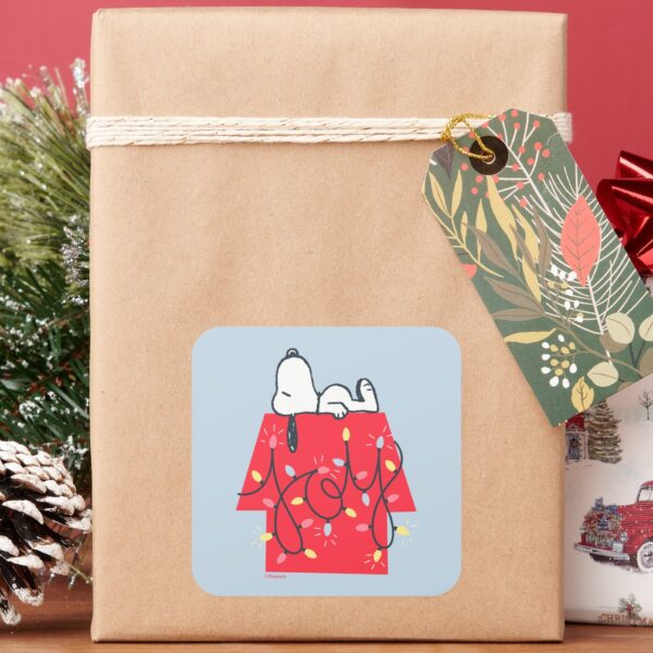 Peanuts___Snoopy's_Holiday_Dreamer_Square_Sticker_6 Peanuts Snoopys Holiday Dreamer Square Sticker