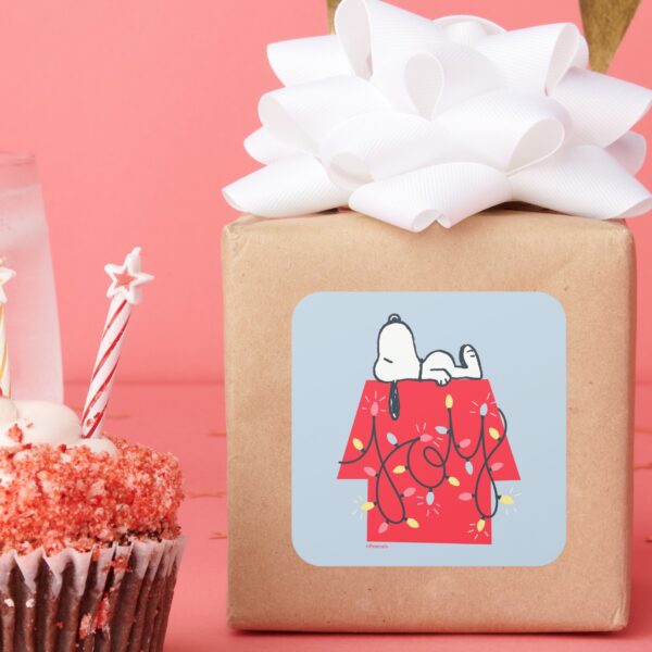 Peanuts___Snoopy's_Holiday_Dreamer_Square_Sticker_7 Peanuts Snoopys Holiday Dreamer Square Sticker