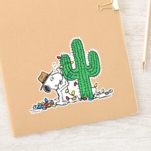 Peanuts Spike Decorates For Christmas Sticker