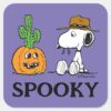 Peanuts___Spike's_Desert_Halloween_Square_Sticker_1 Peanuts Spikes Desert Halloween Square Sticker