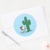 Peanuts___Spike's_Holiday_Cactus_Classic_Round_Sticker_3 Peanuts Spikes Holiday Cactus Classic Round Sticker