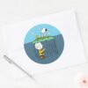 Peanuts___Sunny_Day_Rainy_Day_Half_&_Half_Classic_Round_Sticker_3 Peanuts Sunny Day Rainy Day Half Half Classic Round Sticker