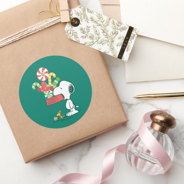 Peanuts___The_More_The_Merrier_Classic_Round_Sticker_5 Peanuts The More The Merrier Classic Round Sticker