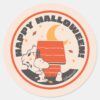 Peanuts___Vintage_Snoopy_Scared_By_Ghost_Classic_Round_Sticker_1 Peanuts Vintage Snoopy Scared By Ghost Classic Round Sticker