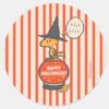 Peanuts___Vintage_Woodstock_Witch_Stripes_Classic_Round_Sticker_1 Peanuts Vintage Woodstock Witch Stripes Classic Round Sticker