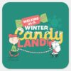 Peanuts___Walking_In_A_Winter_Candy_Land!_Square_Sticker_1 Peanuts Walking In A Winter Candy Land Square Sticker