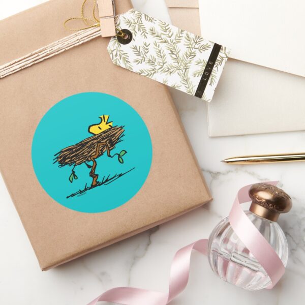 Peanuts___Woodstock_Napping_Classic_Round_Sticker_5 Peanuts Woodstock Napping Classic Round Sticker