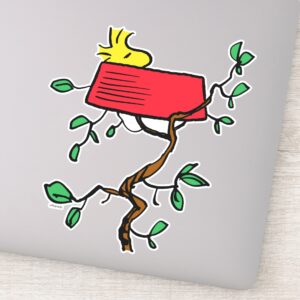 Peanuts Woodstock Napping In Snoopys Dish Sticker
