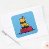 Peanuts___Woodstock_Snoopy_Dish_Sail_Boat_Square_Sticker_3 Peanuts Woodstock Snoopy Dish Sail Boat Square Sticker