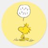 Peanuts___Woodstock_Speaks_Classic_Round_Sticker_1 Peanuts Woodstock Speaks Classic Round Sticker