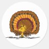 Peanuts___Woodstock_Turkey_Classic_Round_Sticker_1 Peanuts Woodstock Turkey Classic Round Sticker