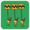 Peanuts___Woodstock_&_Friends_Sign_March_Square_Sticker_1 Peanuts Woodstock Friends Sign March Square Sticker