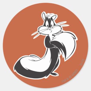 Penelope Grabbing Tail Classic Round Sticker