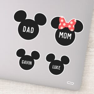 Personalized Mickey Minnie Family Of 4 Boys Sticker