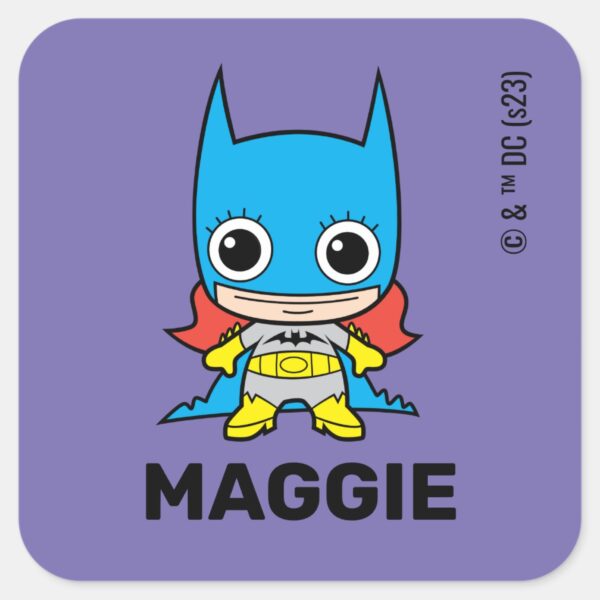 Personalized_Mini_Batgirl_Kids'_Label_1 Personalized Mini Batgirl Kids Label