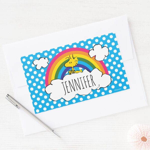 Personalized_Peanuts_Woodstock___Add_Your_Name_Rectangular_Sticker_3 Personalized Peanuts Woodstock Add Your Name Rectangular Sticker