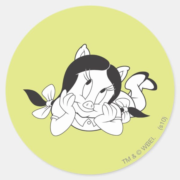 Petunia_Dreaming_Classic_Round_Sticker_1 Petunia Dreaming Classic Round Sticker