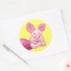 Piglet_1_classic_round_sticker_3 Piglet 1 Classic Round Sticker