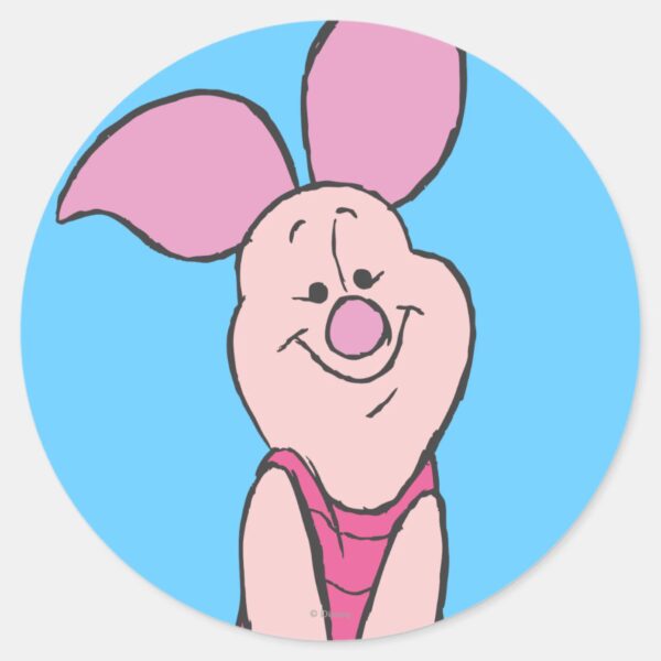 Piglet_3_classic_round_sticker_1 Piglet 3 Classic Round Sticker