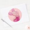 Piglet_9_classic_round_sticker_3 Piglet 9 Classic Round Sticker