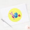 Piglet_and_Hunny_Pot_Classic_Round_Sticker_3 Piglet And Hunny Pot Classic Round Sticker