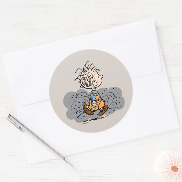 Pigpen Walking Cloud Classic Round Sticker