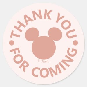 Pink Minnie Mouse Confetti Girls First Birthday Classic Round Sticker