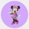 Pink_Minnie___Cute_Pose_Classic_Round_Sticker_1 Pink Minnie Cute Pose Classic Round Sticker