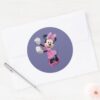 Pink_Minnie___Hands_Up_and_Dancing_Classic_Round_Sticker_3 Pink Minnie Hands Up And Dancing Classic Round Sticker