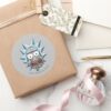 Pixelverse Rick Drooling Head Classic Round Sticker