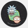 Pixelverse Rick And Morty Portal Graphic Classic Round Sticker
