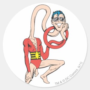 Plastic Man Rubberneck Pose Classic Round Sticker