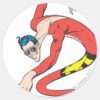 Plastic_Man_Shape-Shifts_Classic_Round_Sticker_1 Plastic Man Shape Shifts Classic Round Sticker