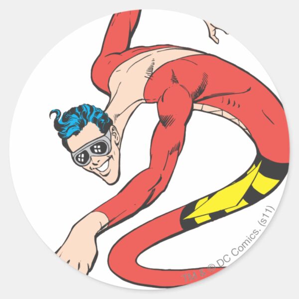 Plastic_Man_Shape-Shifts_Classic_Round_Sticker_1 Plastic Man Shape Shifts Classic Round Sticker