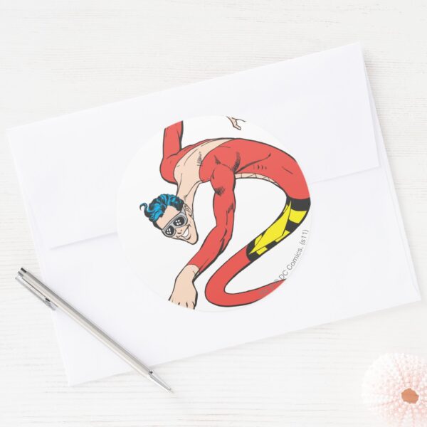 Plastic_Man_Shape-Shifts_Classic_Round_Sticker_3 Plastic Man Shape Shifts Classic Round Sticker