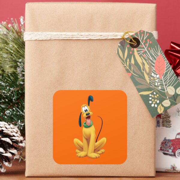 Pluto___Cartoon_Front_Square_Sticker_5 Pluto Cartoon Front Square Sticker