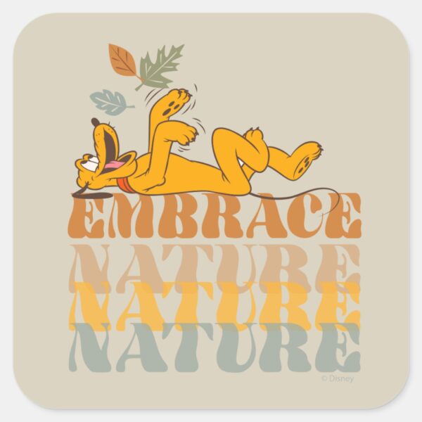 Pluto___Embrace_Nature_Square_Sticker_1 Pluto Embrace Nature Square Sticker