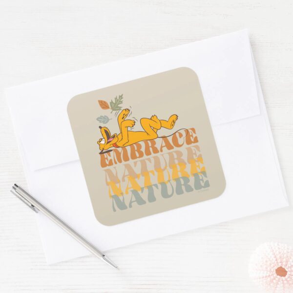 Pluto___Embrace_Nature_Square_Sticker_3 Pluto Embrace Nature Square Sticker