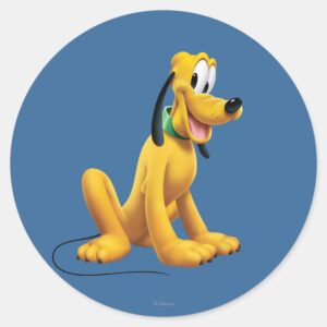 Pluto Eyes To Side Classic Round Sticker